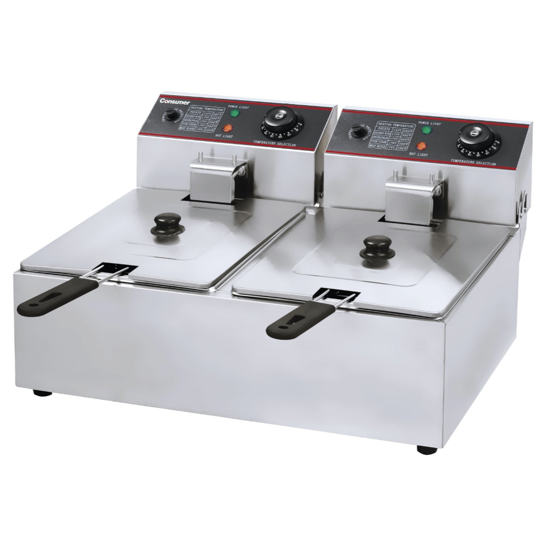 FREIDORA ELECTRICA 2 TANQUES 12 LTS consumer