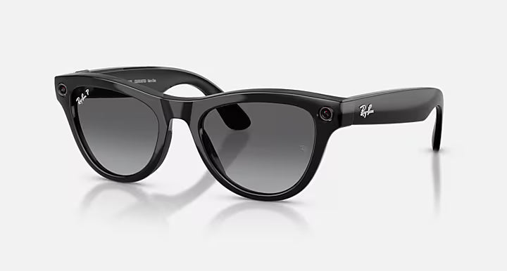 LENTES SMART RAY-BAN SKYLER RW4014 SHINY Negro TRS GRAF/GREEN G2