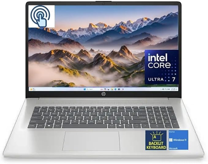 Notebook HP 17-DG0117DX ULTRA7-255U 16G/1T SSD/17.3"FHD/W11/SILVER