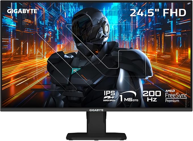 MONITOR 24.5" GIGABYTE GS25F2 FHD IPS 1MS/200HZ/2XHDMI/DP Negro