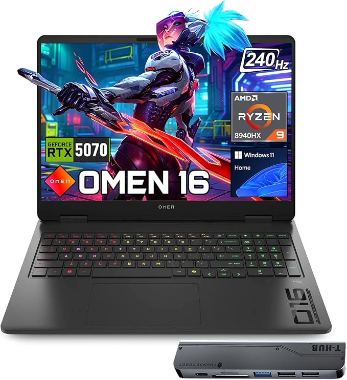 Notebook HP 15-GB0090WM R9-8940HX 16G/1T SSD/16"WQXGA/W11/RTX5070/Negro