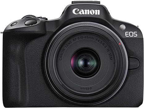 CAMARA CANON EOS R50 18-45MM F4.5-6.3 IS STM KIT NEGRO