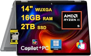Notebook HP 14-KC0013DX 2IN1 AI R5-430 16G/512G SSD/14"2K/W11/TOUCH/BROWN