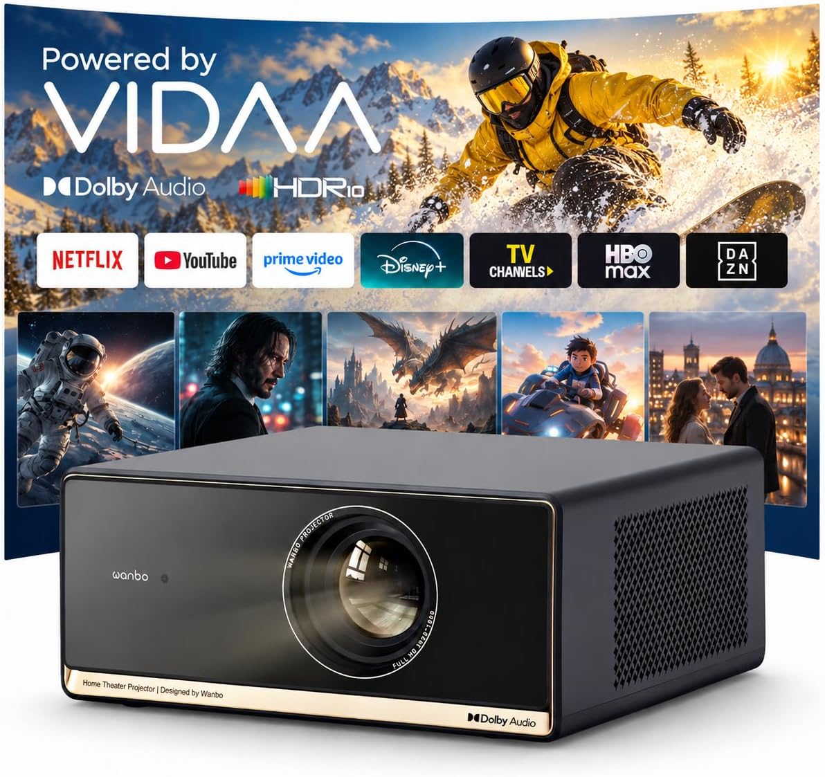 PROYECTOR WANotebookO X5 PRO 1100 LUMENS FHD/HDMI/USB/BIVOLT BLUE
