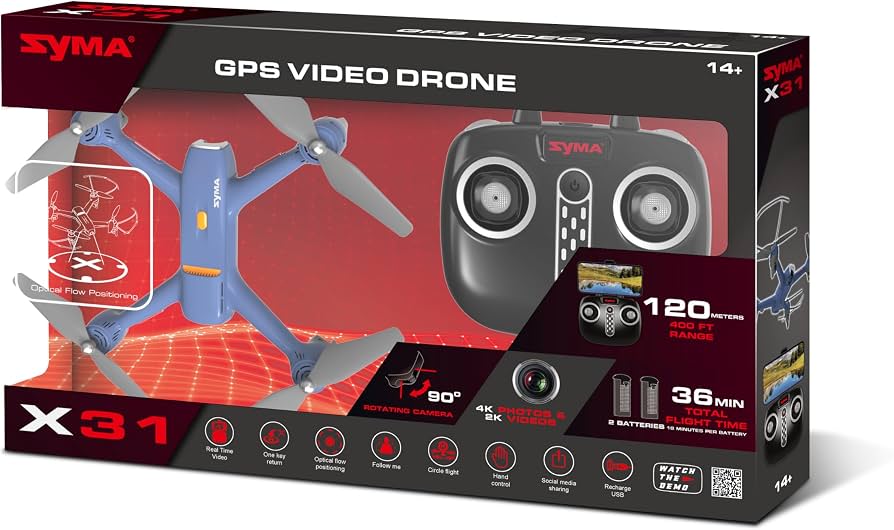 DRON SYMA X31 4K GPS 5G AZUL