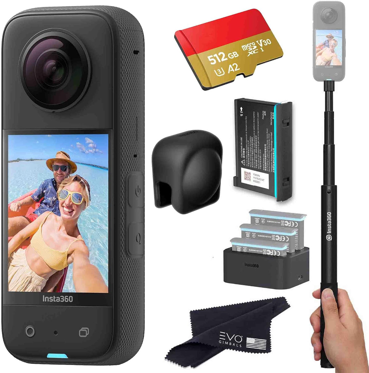 CAMARA INSTA360 X3 STANDARD BUNDLE + KIT LENS CAP CINSAAQ/B
