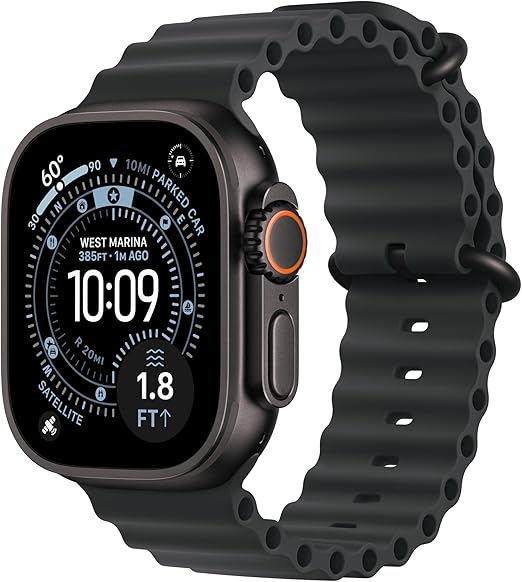 APPLE WATCH ULTRA3 49MM CELL MF0J4LW/A BLACK W/BLACK OCEAN BAND