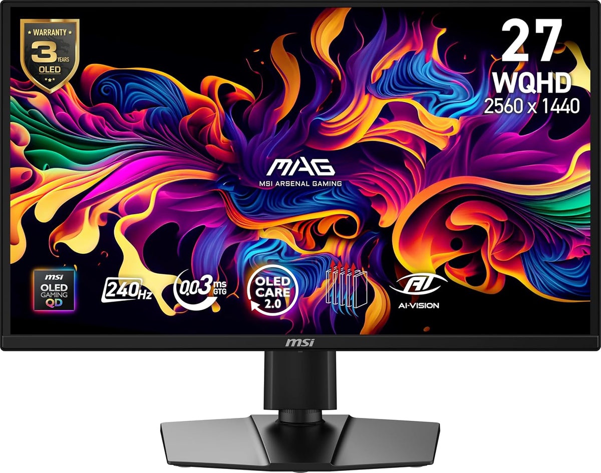 MONITOR 27" MSI MAG 272QP QD OLED X24 UWQD 240HZ/0.03MS Negro