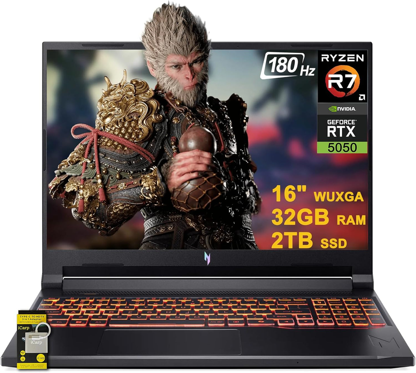 Notebook Acer Nitro V 16 AMD Ryzen 7 16GB 1TB SSD RTX 5070 16”