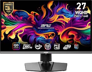 MONITOR 27" MSI MPG 271QRX QD OLED WQHD 0.3MS/360HZ/2XHDMI/USB/DP BLK