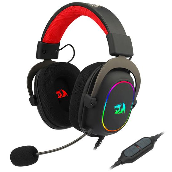 Headset Gamer Redragon Zeus X H510-RGB - Con Cable - Driver 53mm - Negro