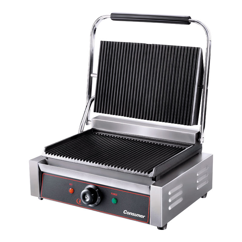PLANCHA GRILL ELECTRICA 1 TAPA CONSUMER consumer